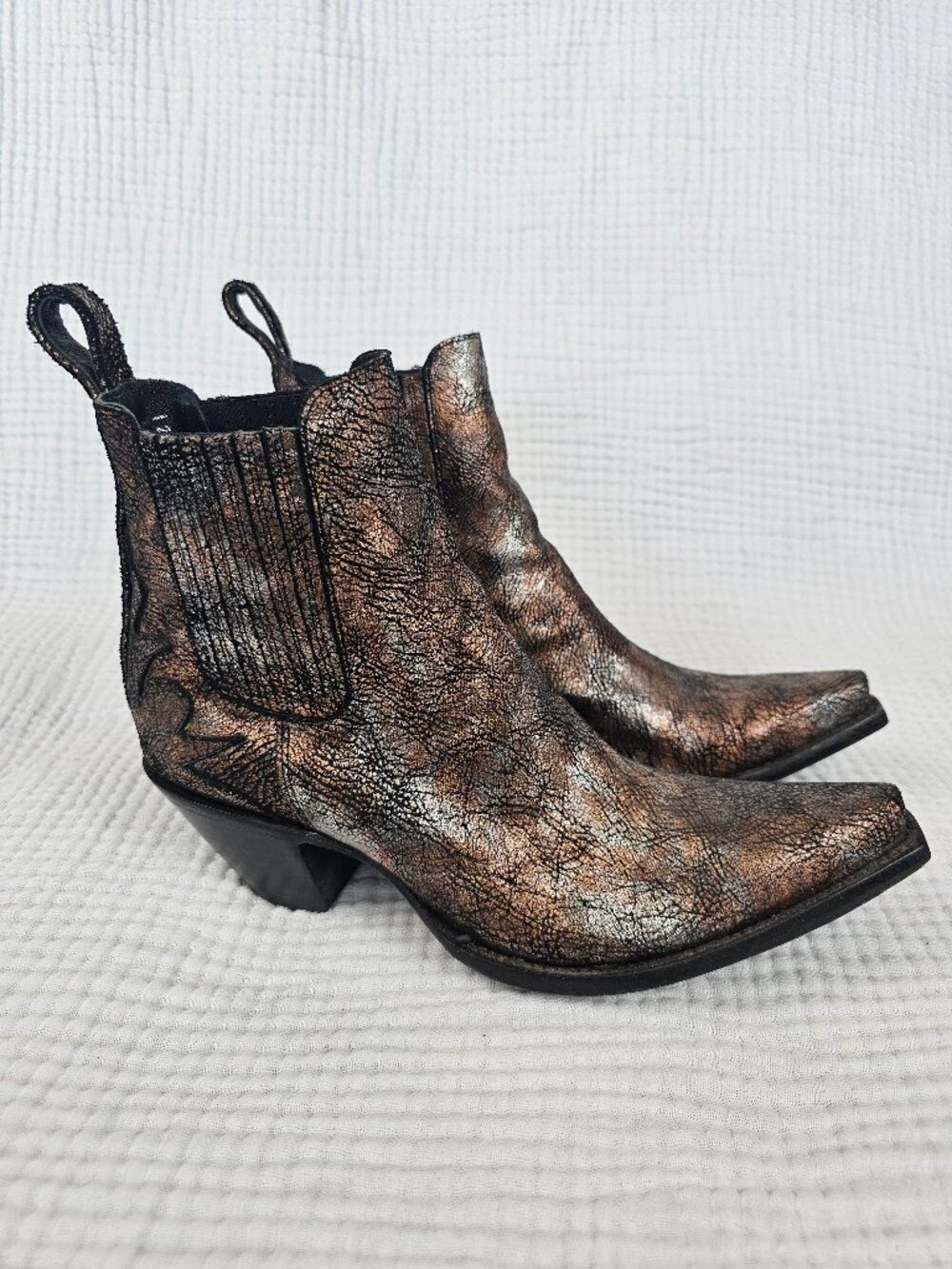 Old Gringo Shayana Shortie Boot | Metallic Bronze | Women's 8 | Like New